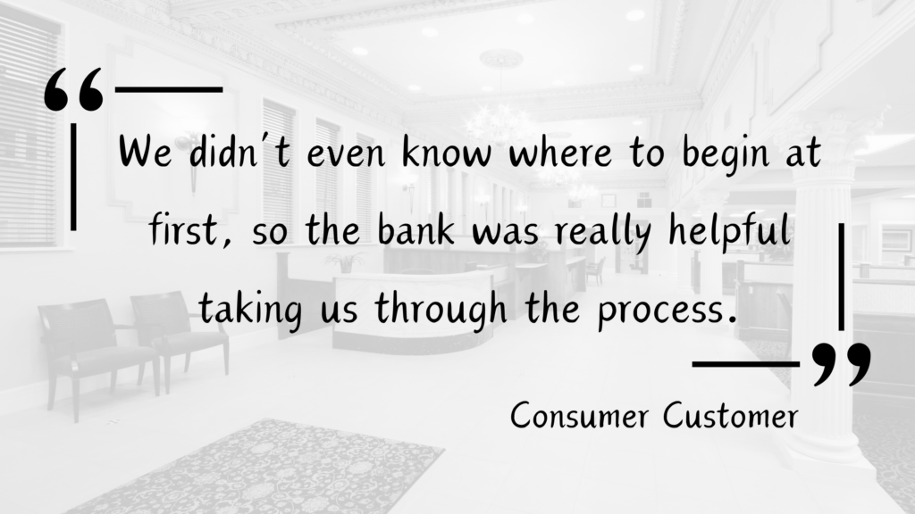 Customer Testimonial for Iowa Falls State Bank from a consumer customer - "We didn’t even know where to begin at first, so the bank was really helpful taking us through the process."